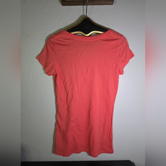 Cariloha Bamboo Coral Pink Short Sleeve Top Size Large - Picture 8 of 8